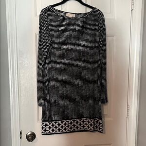 Black and White Patterned Dress